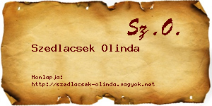 Szedlacsek Olinda névjegykártya